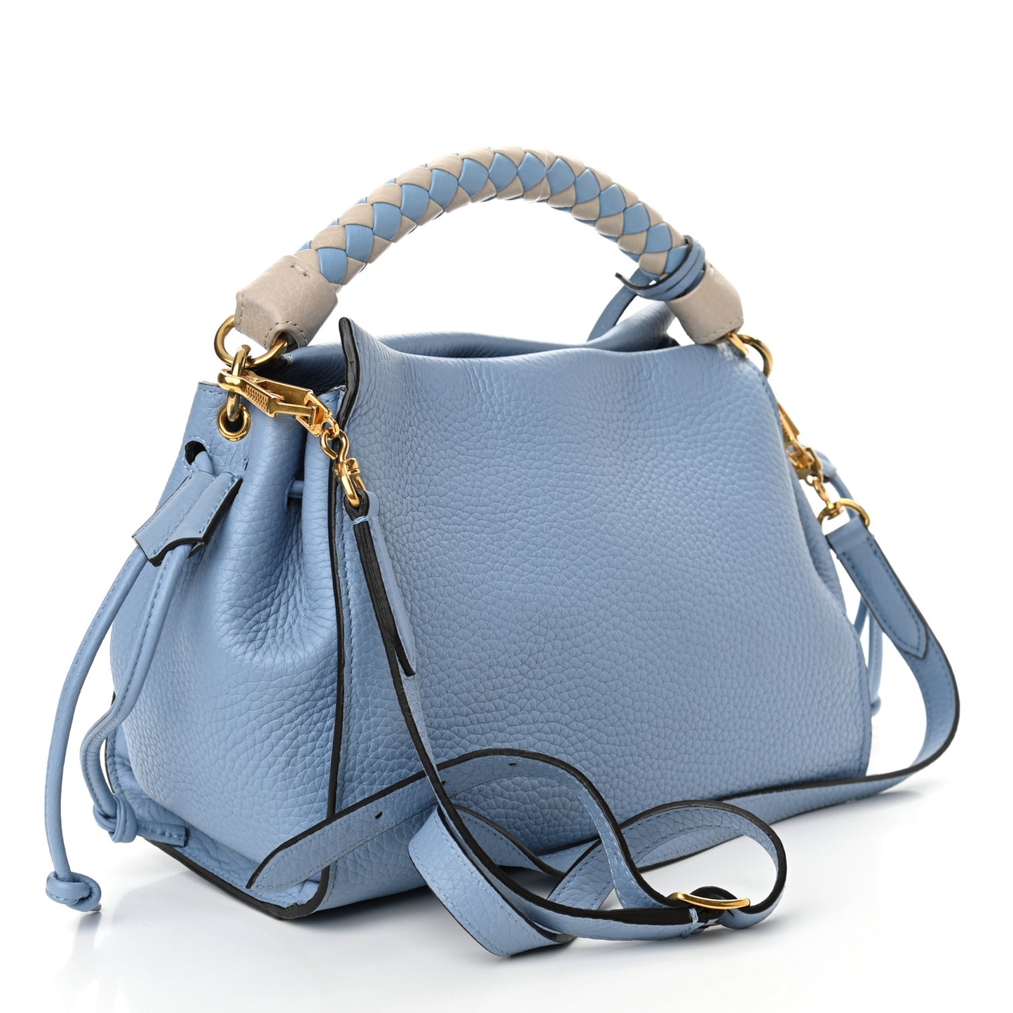 Heavy Grain Small Iris Tote Blue