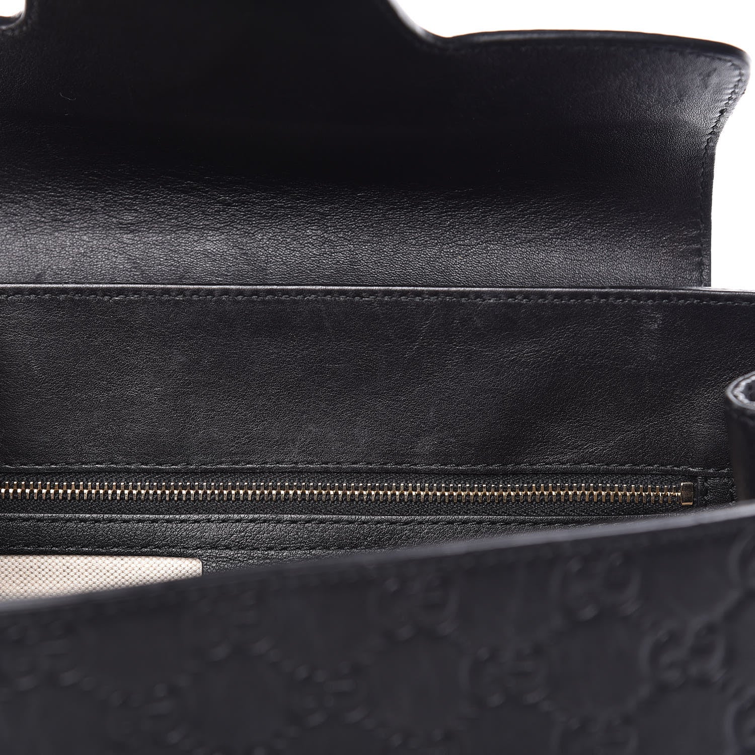 Gucci Guccissima Large Emily Chain Shoulder Bag Black 10 of 17