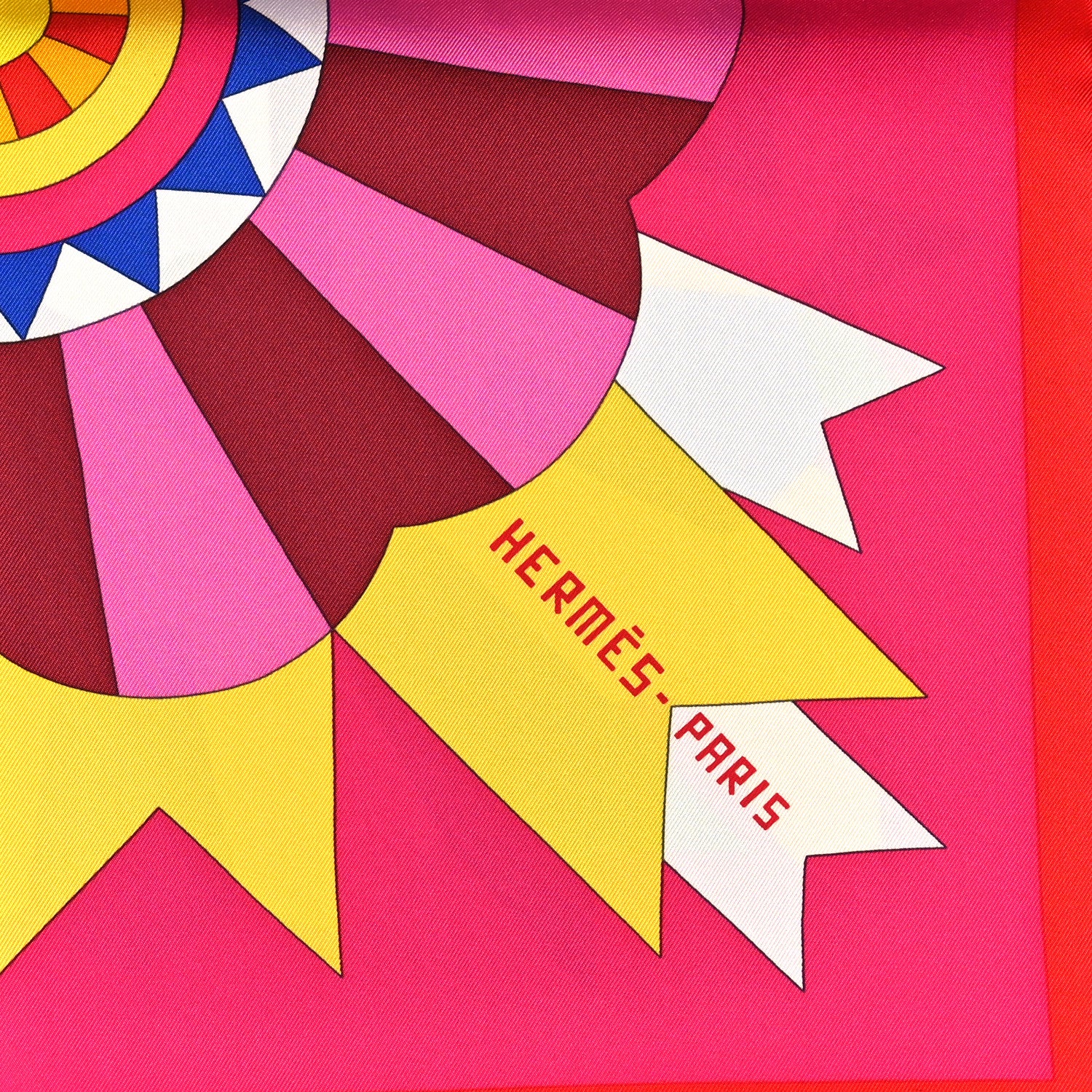 Hermes Silk Cheval De Fete Scarf 90 Fuchsia Rouge Multicolor 2 of 3