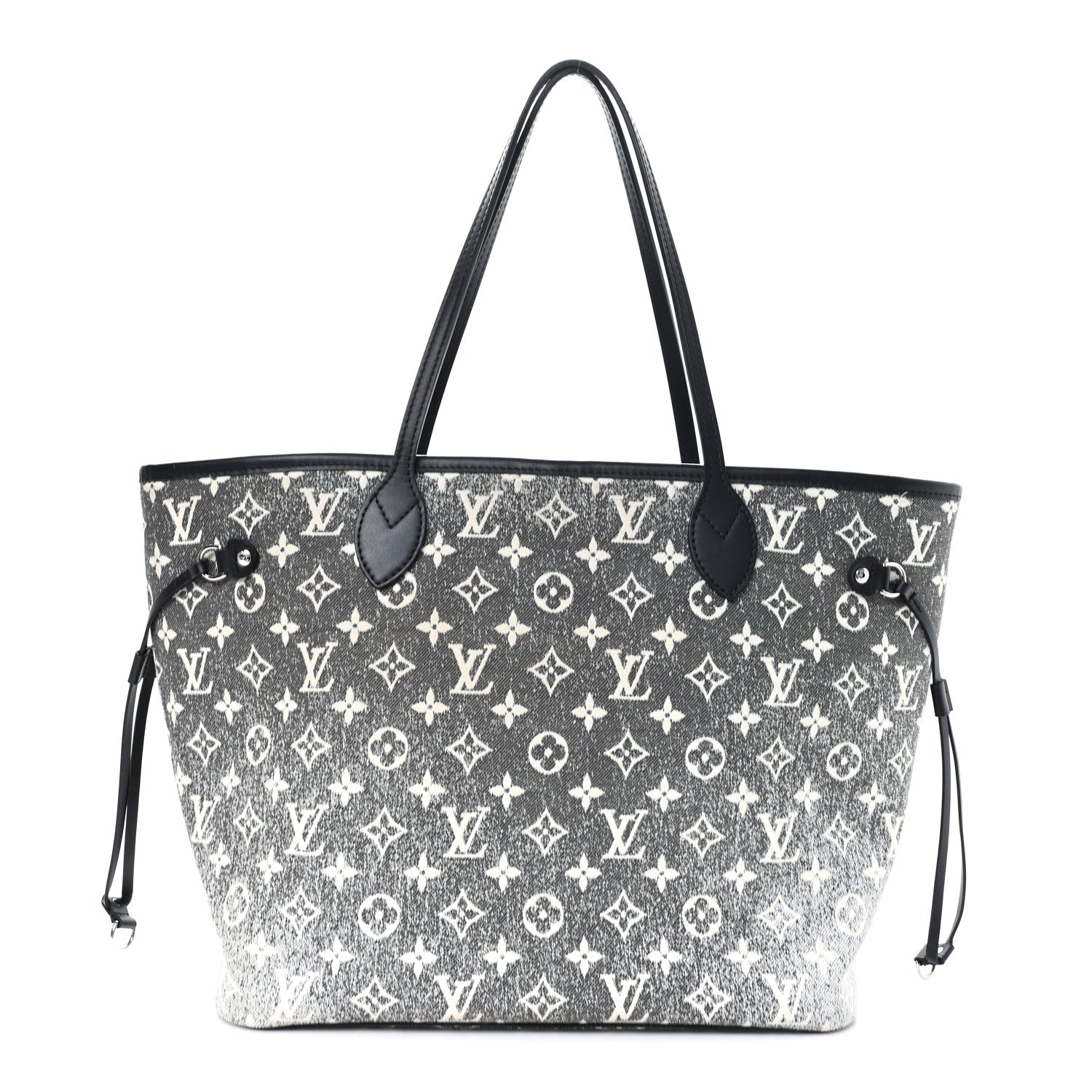 Louis Vuitton Denim Monogram Jacquard Neverfull MM Grey 1 of 10