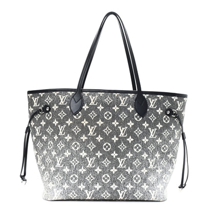 Louis Vuitton Denim Monogram Jacquard Neverfull MM Grey 1 of 10
