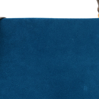 Celine Smooth Calfskin Suede Medium Tri-Color Trapeze Bright Blue 8 of 11