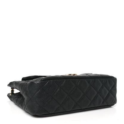 Chanel Caviar Quilted Wavy CC Hobo Black 4 of 10
