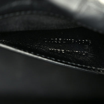 Saint Laurent Calfskin Crocodile Embossed Medium Classic Monogram Kate Tassel Satchel Black 7 of 12