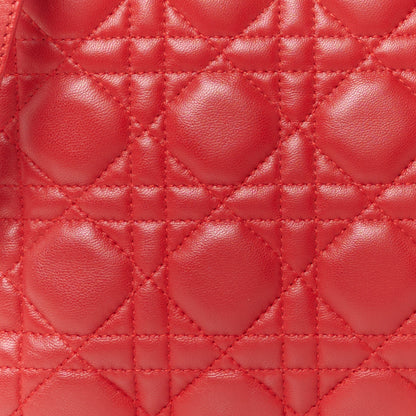 Christian Dior Lambskin Cannage Medium Lady Dior Red 8 of 11