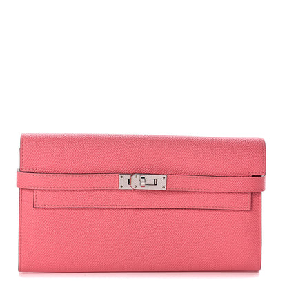 Hermes Epsom Kelly Longue Wallet Rose Azalee 1 of 5