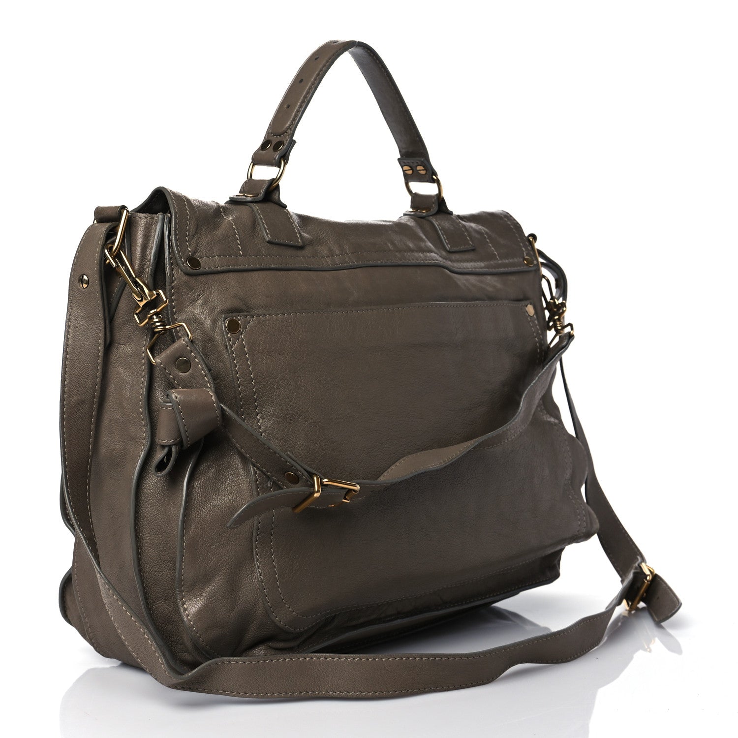 Proenza Schouler Lambskin Large PS1 Satchel Smoke 2 of 11