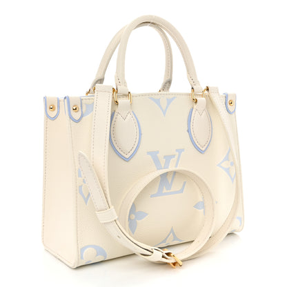 Louis Vuitton Empreinte Monogram Giant Onthego PM Latte Candy Blue 3 of 9