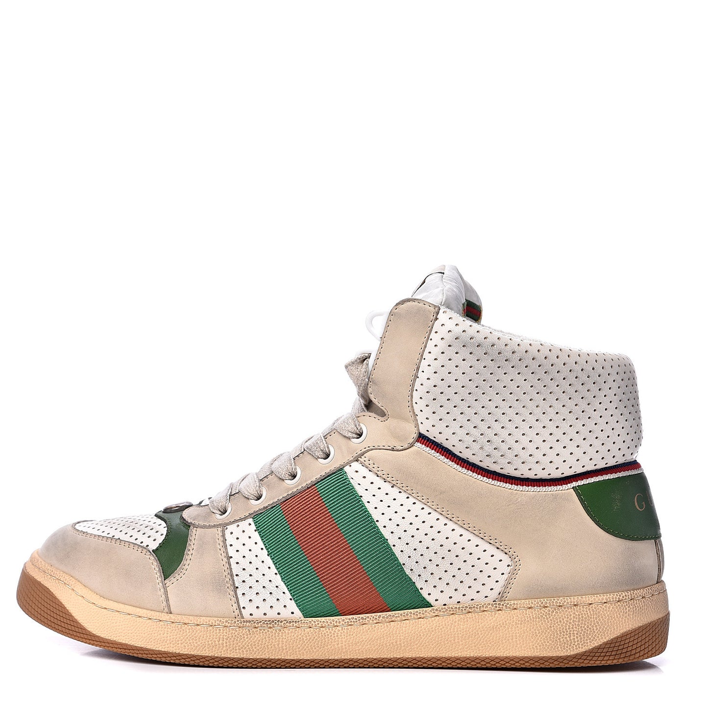 Nubuck Web Mens Screener High Top Sneakers 10 Dusty Milk White Vintage Green