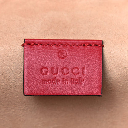 Gucci Calfskin Matelasse Mini GG Marmont Round Backpack Hibiscus Red 5 of 8