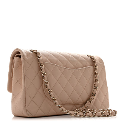 Chanel Caviar Quilted Medium Double Flap Light Beige 3 of 14
