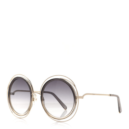 Chloe Oversize Round Carlina Oversized Round Sunglasses CE114S Gold Grey Metallic 1 of 7