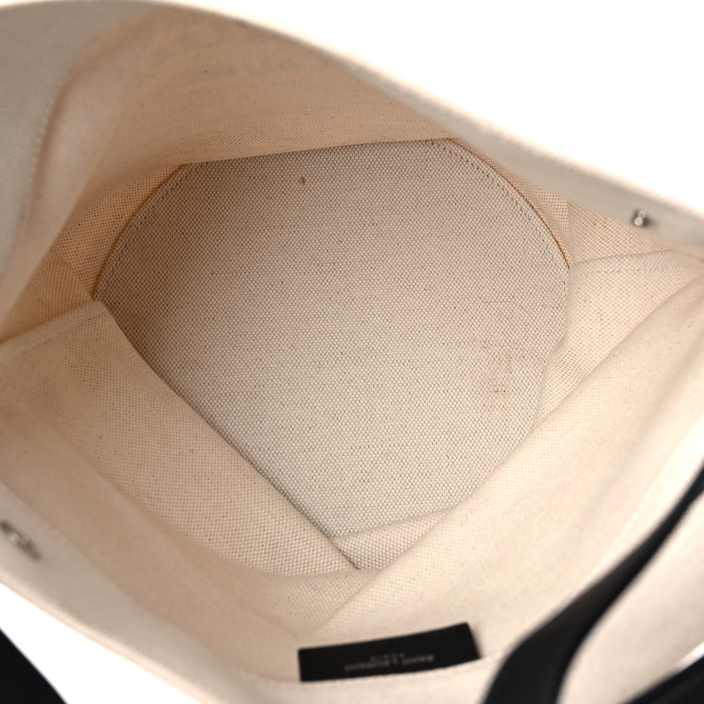 Linen Calfskin Rive Gauche Bucket Bag Greggio Natural