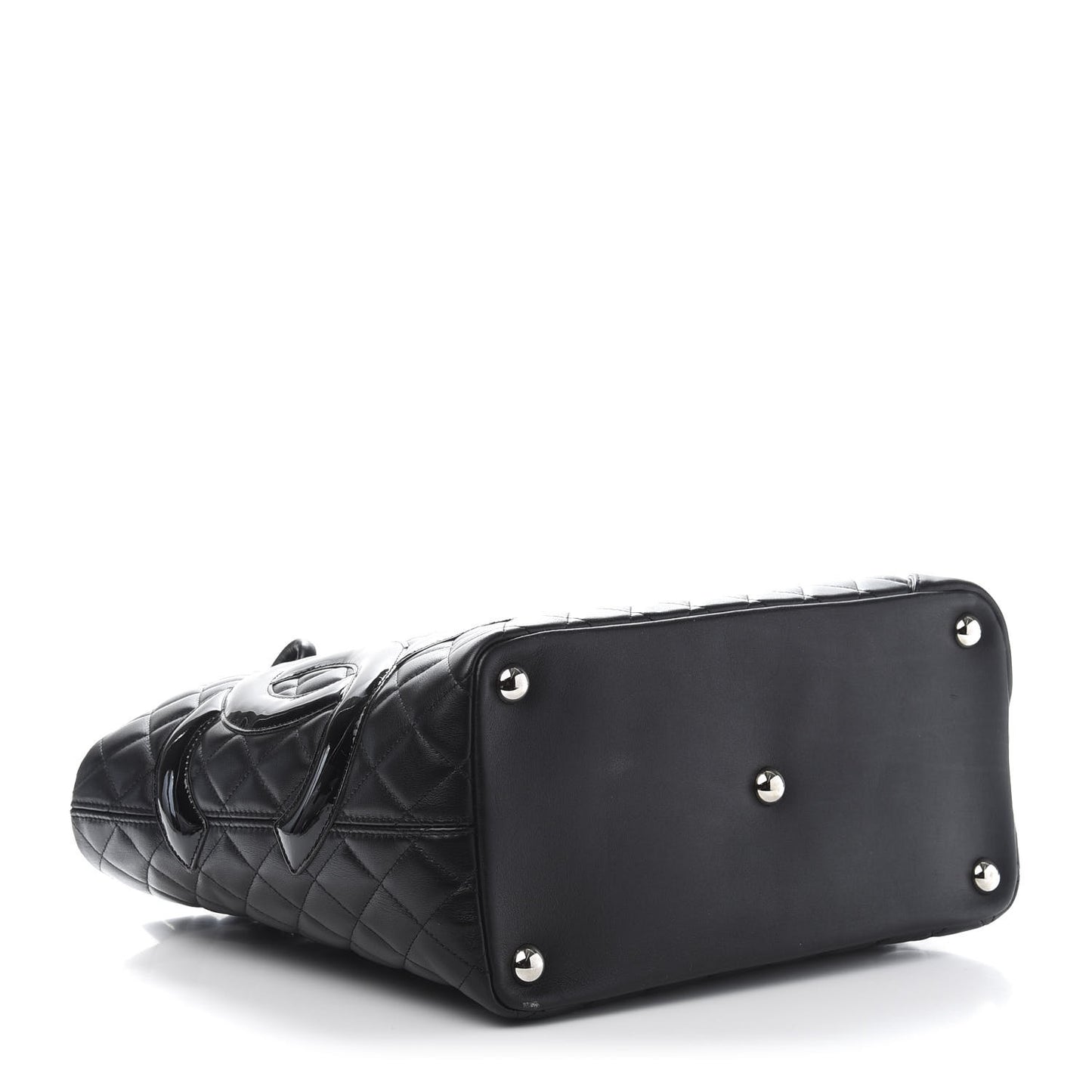 Calfskin Quilted Large Cambon Tote Black