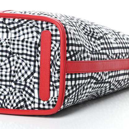 MCM Visetos Medium Liz Reversible Shopper Tote Black Red 14 of 14