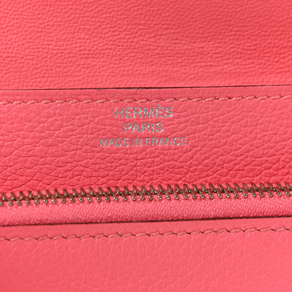 Hermes Evercolor Dogon Compact Wallet Rose Azalee 6 of 11