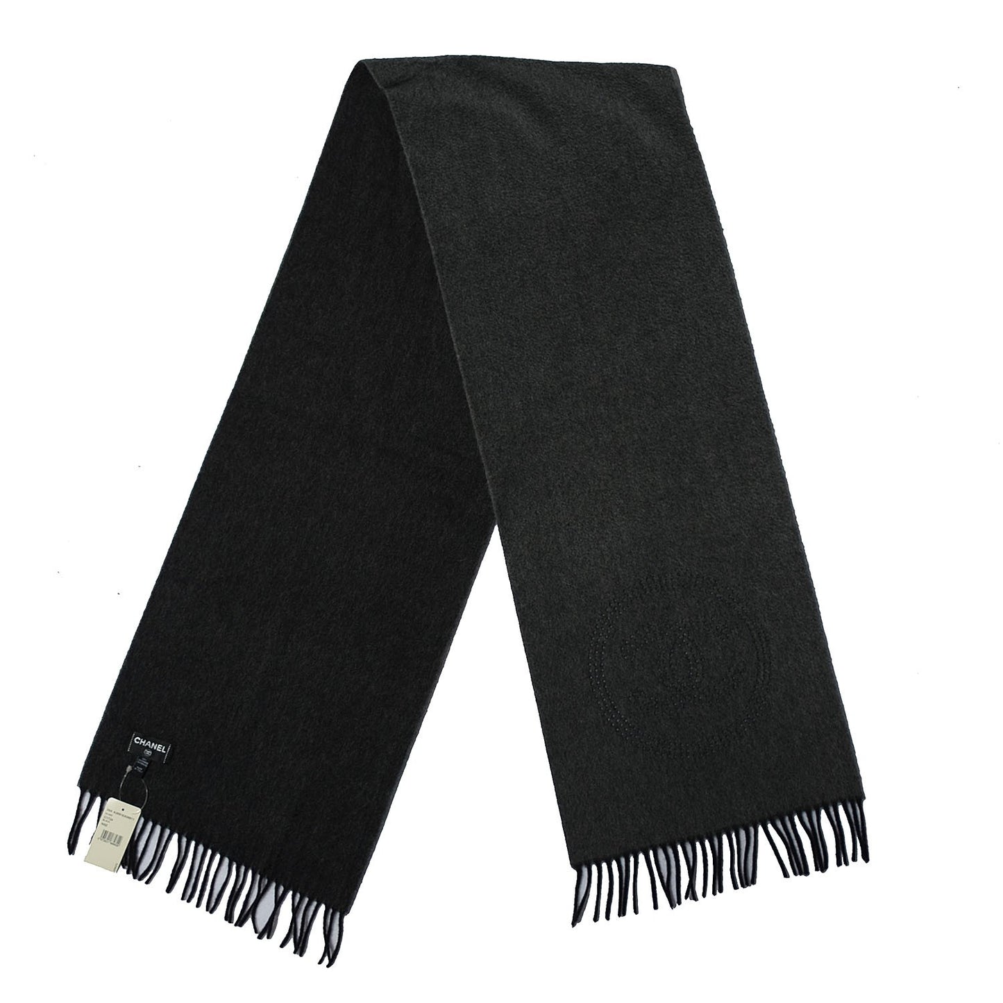 Cashmere CC Scarf Reversible Black