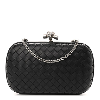 Bottega Veneta Nappa Intrecciato Chain Knot Clutch Black 1 of 9