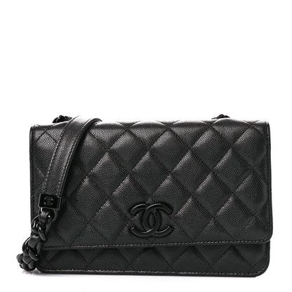 Chanel Caviar Quilted My Everything Wallet On Chain WOC Black 1 of 12