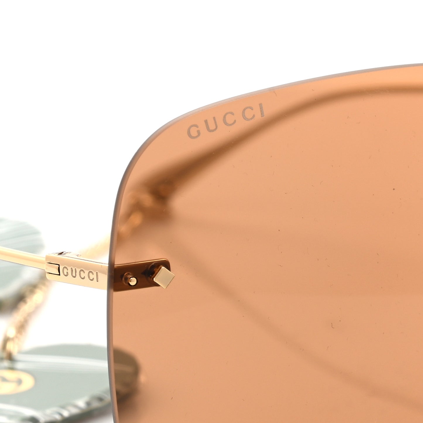Acetate Detachable Charm Square Frame Sunglasses GG1148S Brown