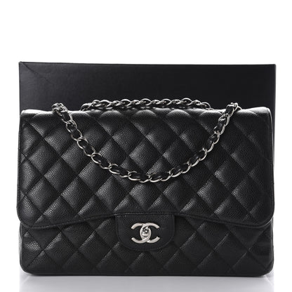 Chanel Caviar Quilted Jumbo Single Flap Black 12 of 12