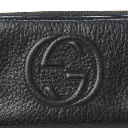 Gucci Pebbled Calfskin Soho Zip Around Wallet Black 9 of 9