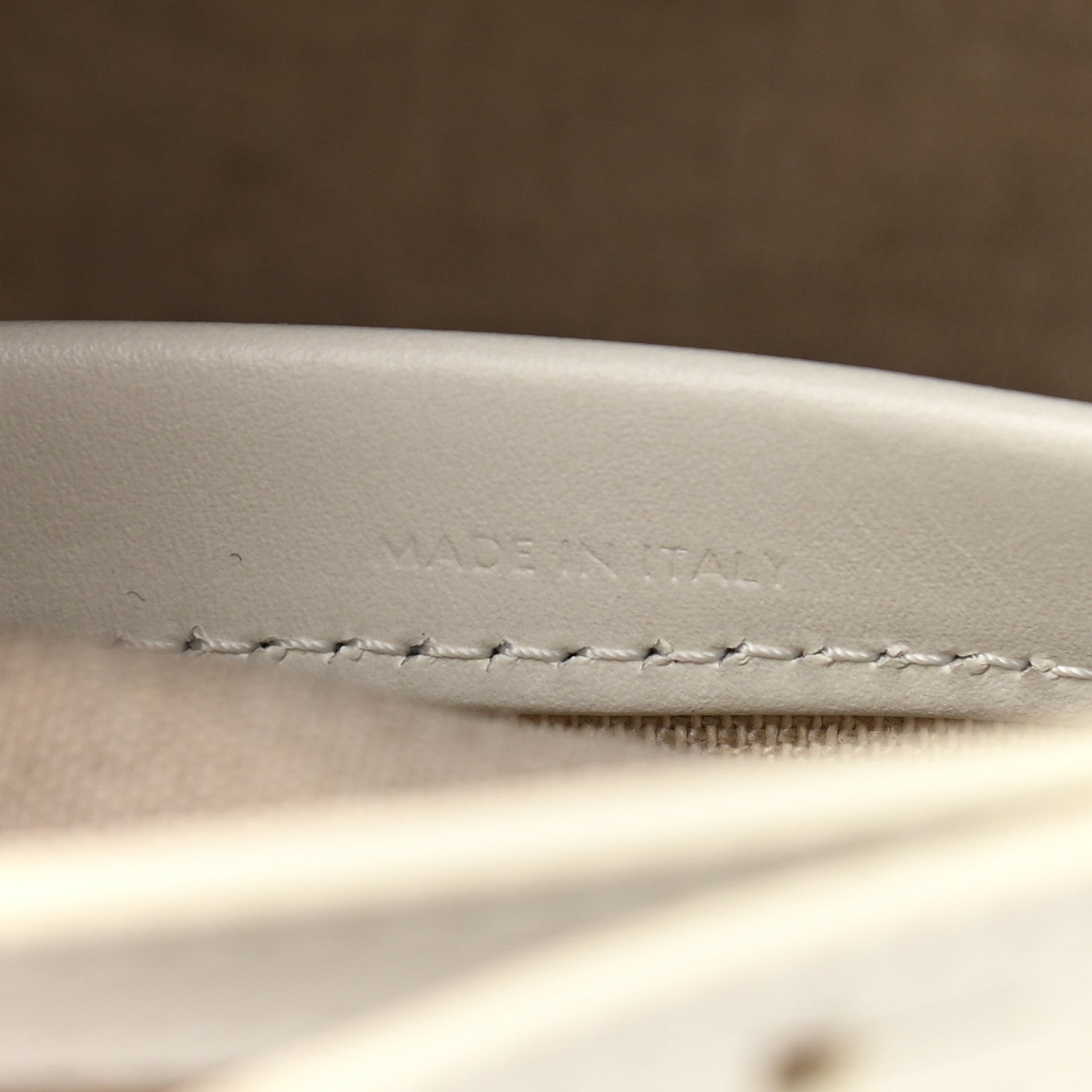 Celine Canvas Calfskin Small Cabas Thais Natural White 6 of 10