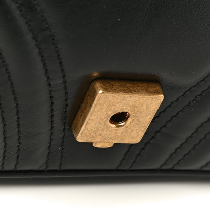 Gucci Calfskin Matelasse Small GG Marmont Shoulder Bag Black 16 of 17