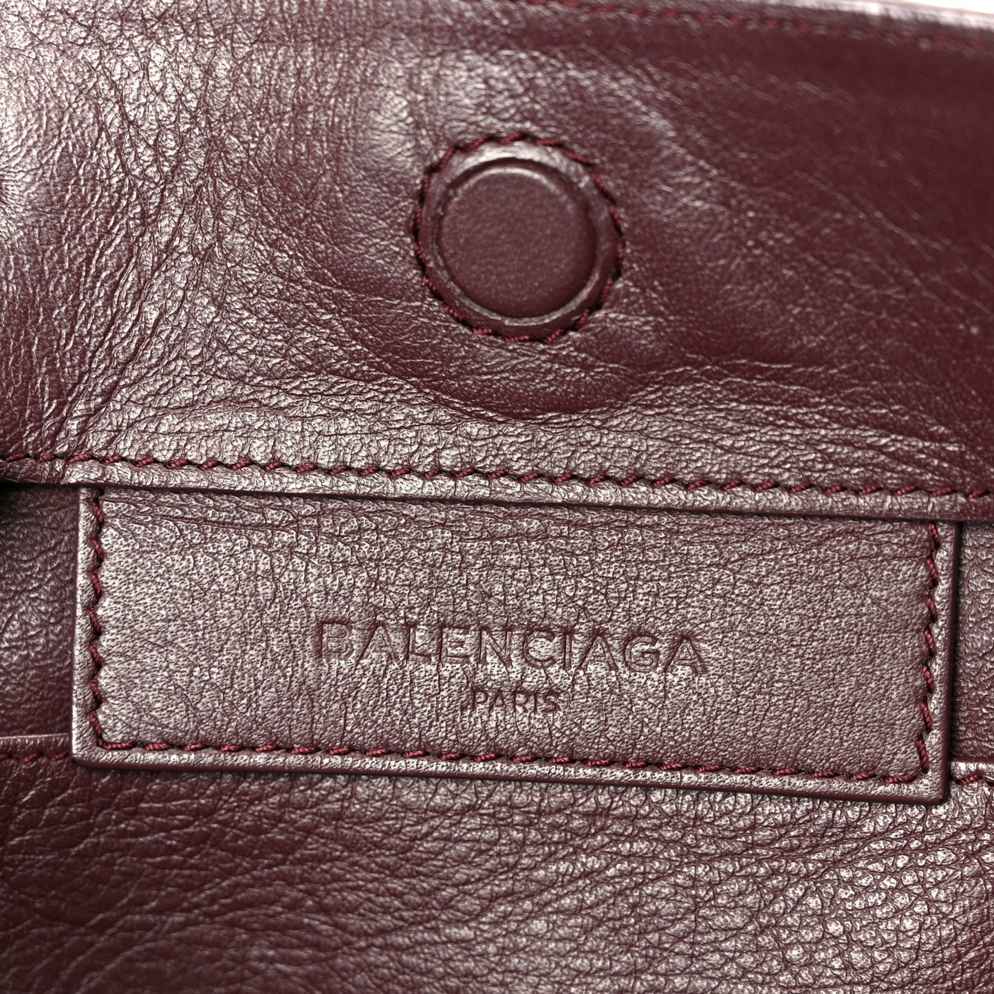 Calfskin Papier Mini A4 Zip Around Tote Rouge Aubergine
