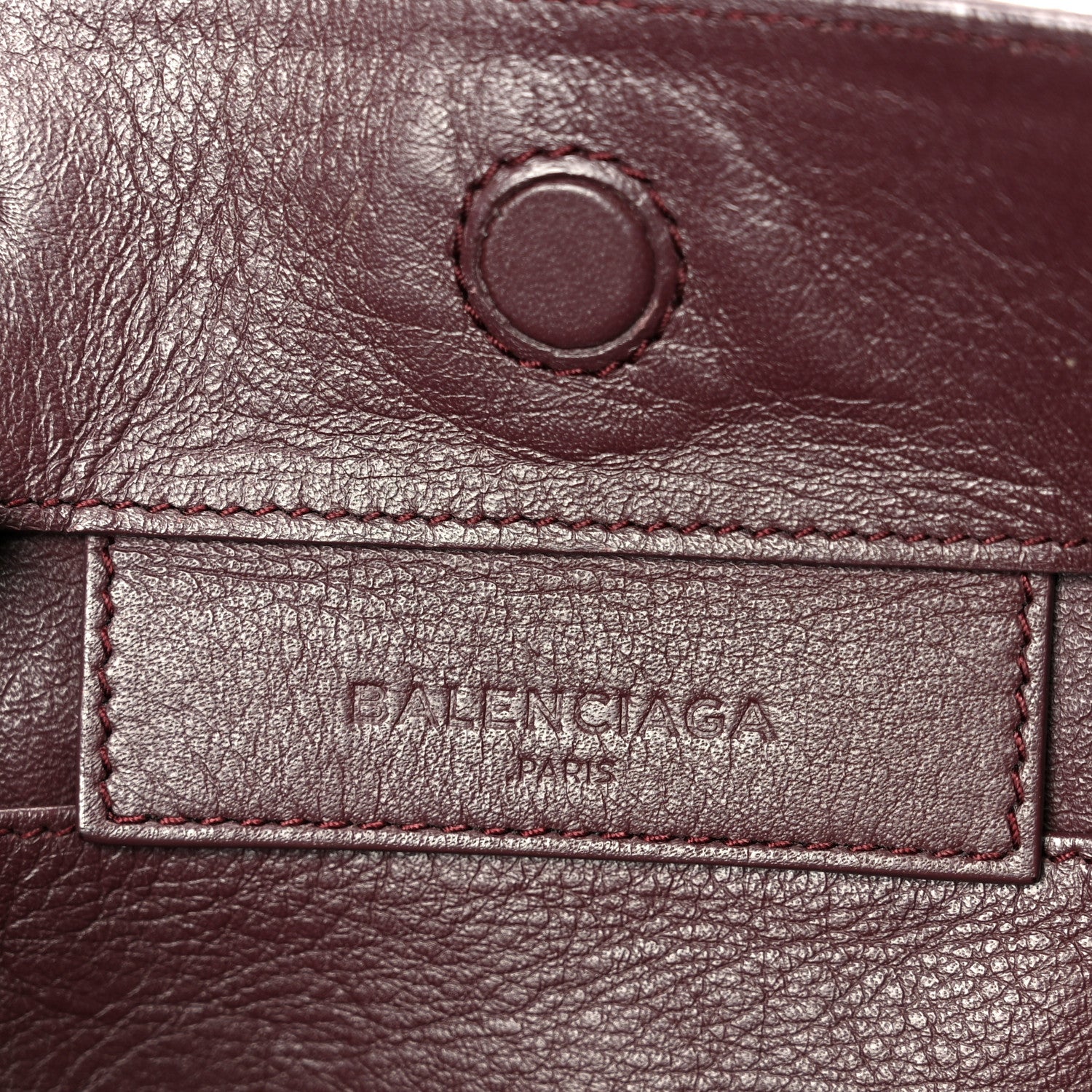 Balenciaga Calfskin Papier Mini A4 Zip Around Tote Rouge Aubergine 6 of 10