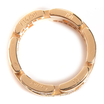 Cartier 18K Yellow Gold Diamond Maillon Panthere Ring 55 US 7.25 3 of 5