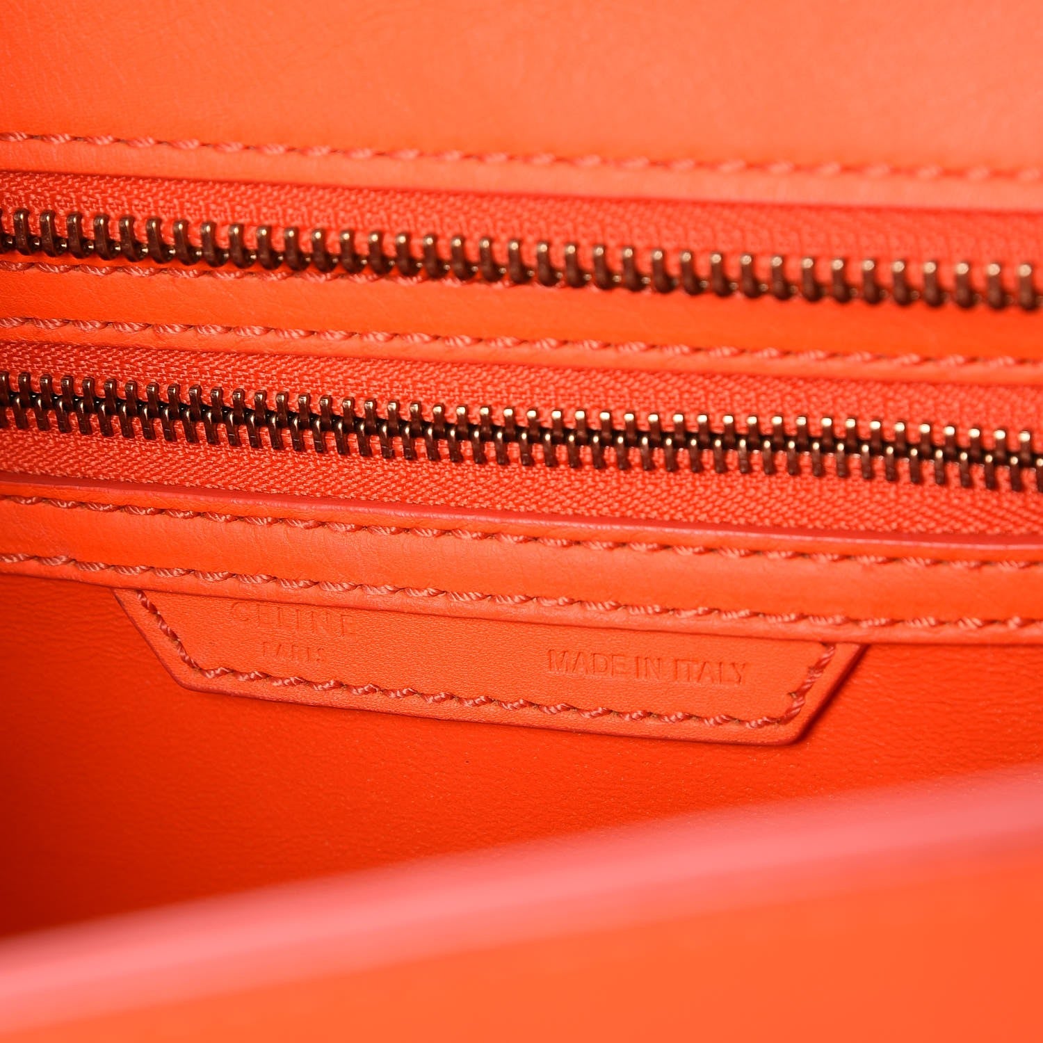 Celine Smooth Calfskin Micro Luggage Fluo Orange 6 of 7