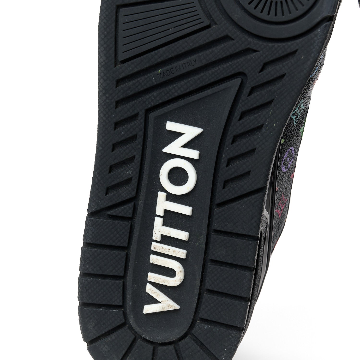 Louis Vuitton LV X TM Calfskin Monogram Multicolor Womens LV Trainer Sneakers 40 Black 7 of 10