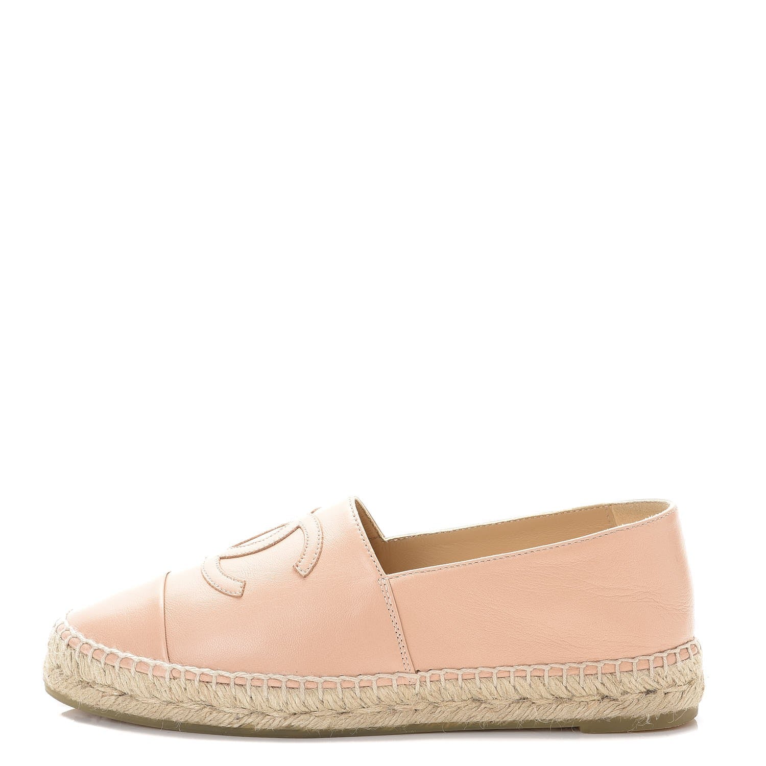 Chanel Lambskin CC Espadrilles 37 Nude 1 of 11