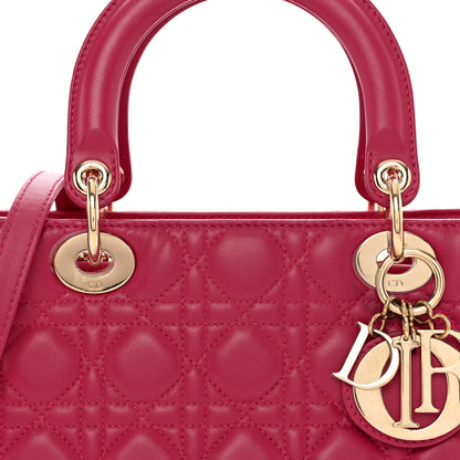 Christian Dior Lambskin Cannage Medium Lady Dior Pink 5 of 13