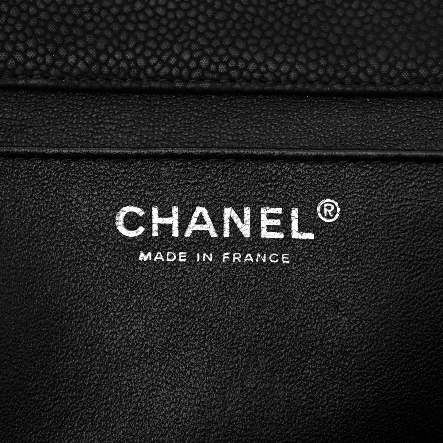 Caviar Quilted Clutch With Chain Flap Black