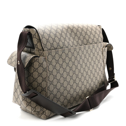 Gucci GG Plus Monogram Messenger Diaper Bag Dark Brown 3 of 9
