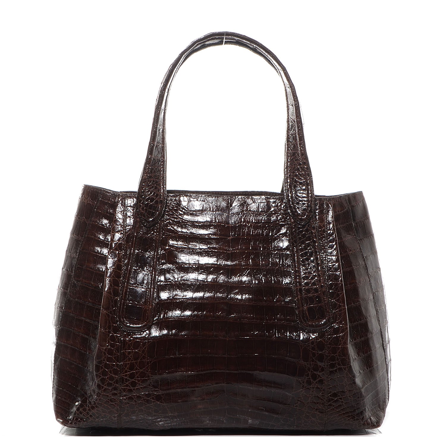 Nancy Gonzalez Crocodile Large Tote Chocolate 1 of 7