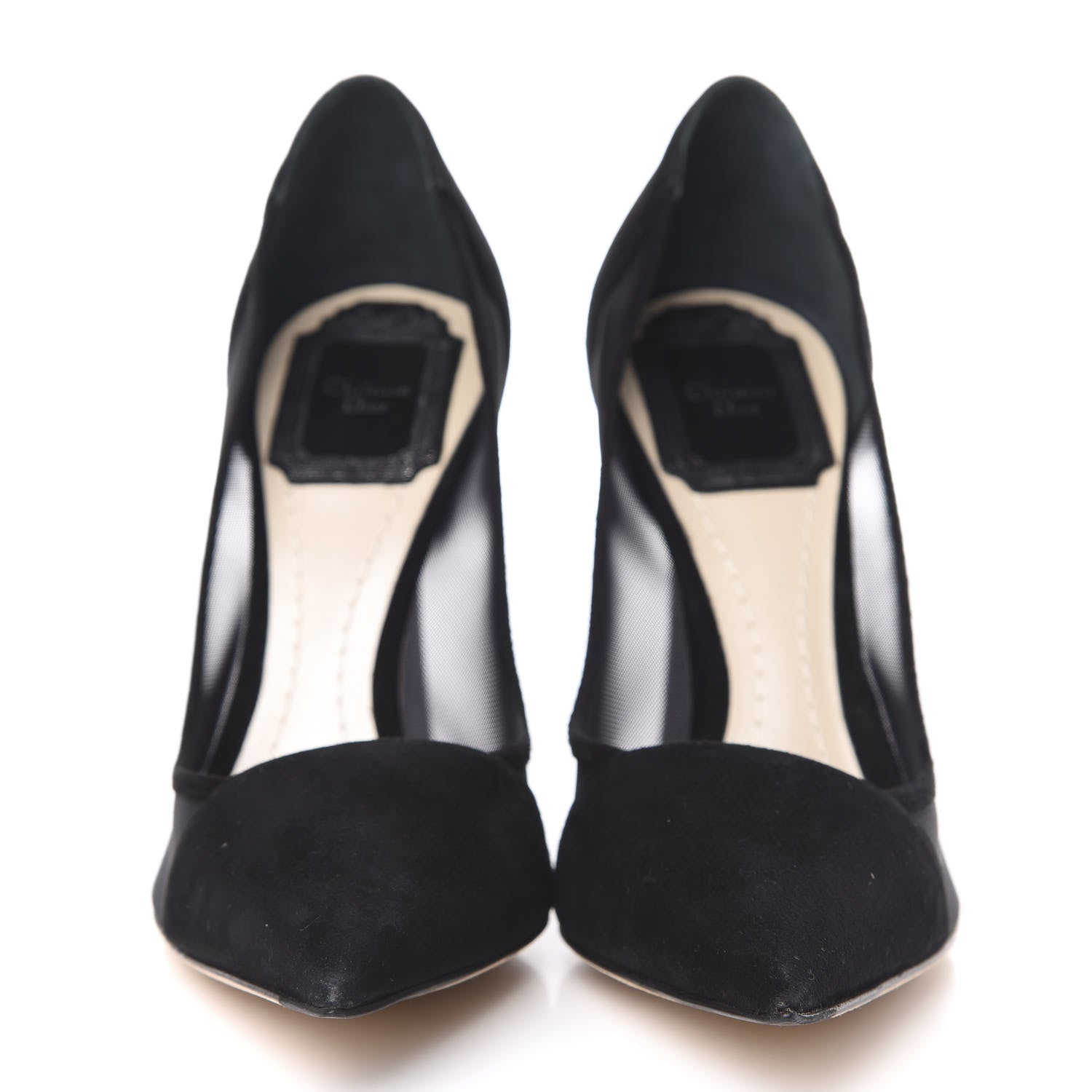Christian Dior Suede Mesh Songe Pumps 35.5 Black 2 of 8