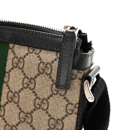 Gucci GG Supreme Monogram Web Messenger Bag Black 12 of 13