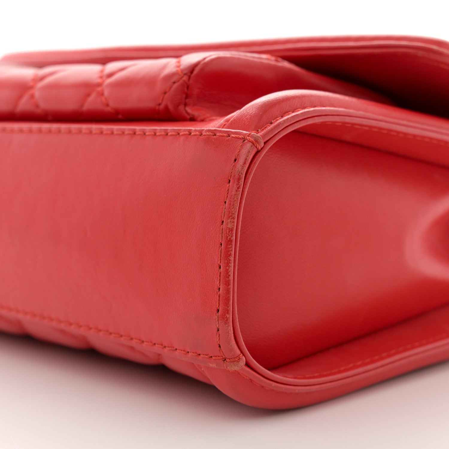 Chanel Lambskin Quilted Small Geometric Flap Red 10 of 15
