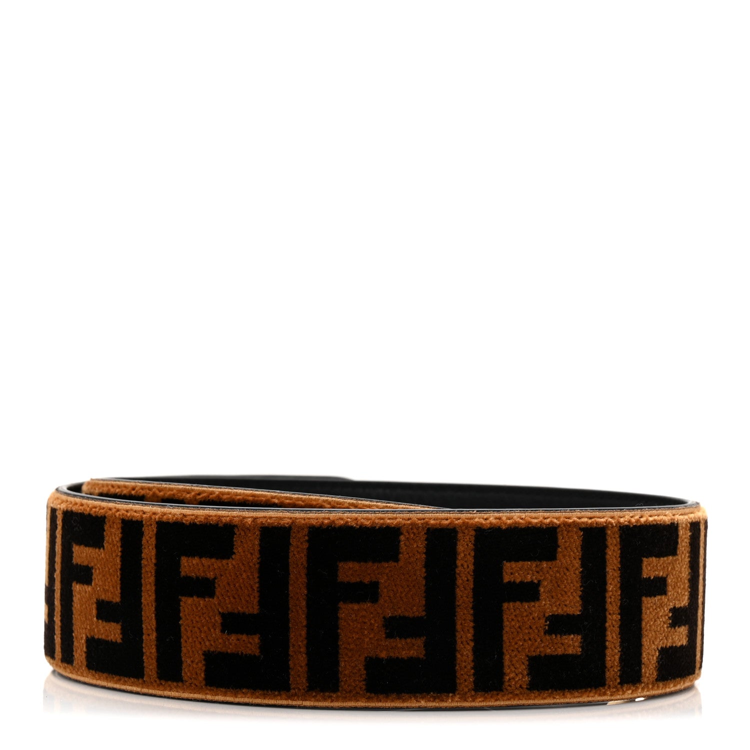 Fendi Velvet Tapestry FF Strap You Tobacco 2 of 4