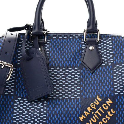 Louis Vuitton Damier Heritage Speedy Bandouliere 25 Blue 7 of 9