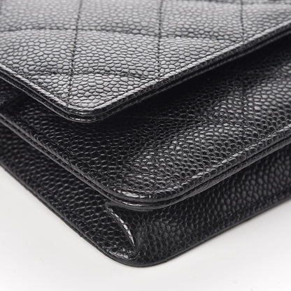 Chanel Caviar Quilted Wallet On Chain WOC Black 5 of 11
