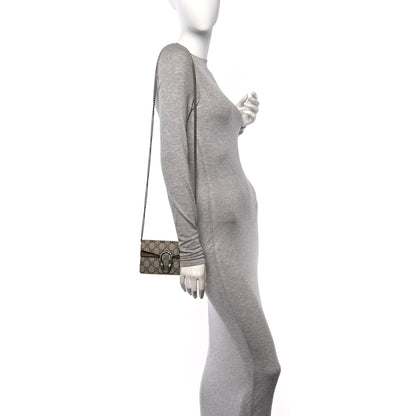 Gucci GG Supreme Monogram Super Mini Dionysus Shoulder Bag Taupe 2 of 9