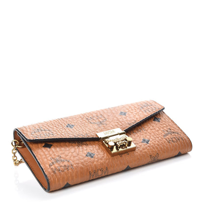 MCM Visetos Large Patricia Wallet On Chain Cognac 4 of 10