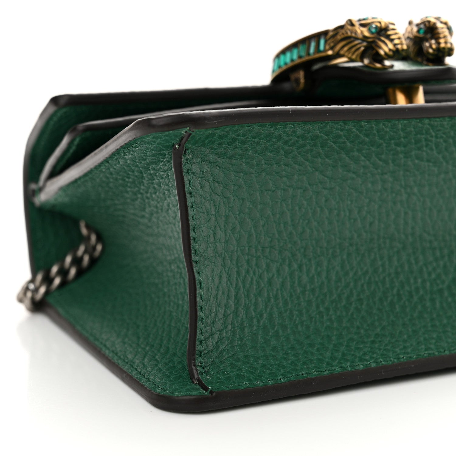 Gucci Dollar Calfskin Crystal Mini Dionysus Top Handle Bag Emerald 9 of 11