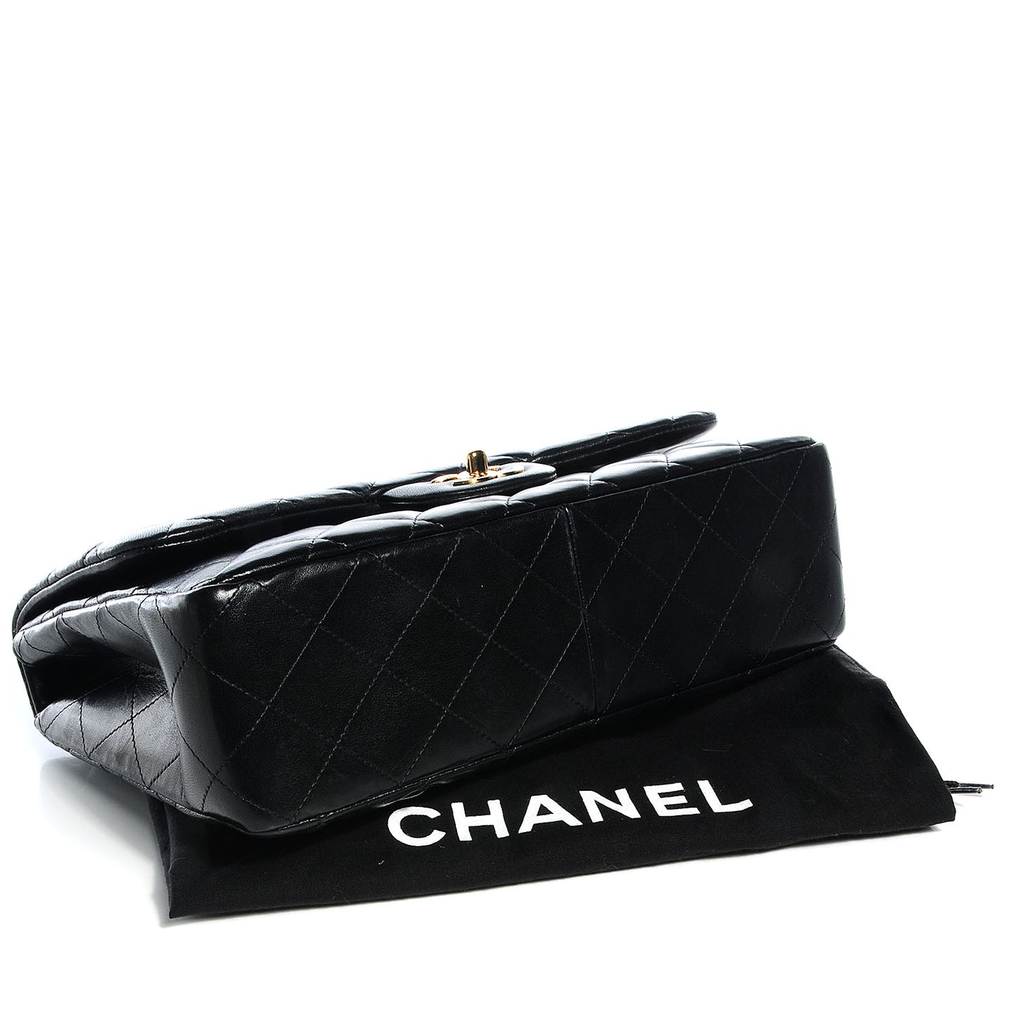 Lambskin Jumbo Single Flap Black
