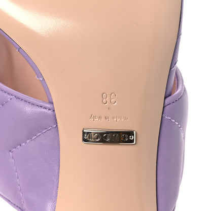 Gucci Nappa Charlotte GG Marmont 55mm Thong Sandals 38 Pale Lavander 8 of 13