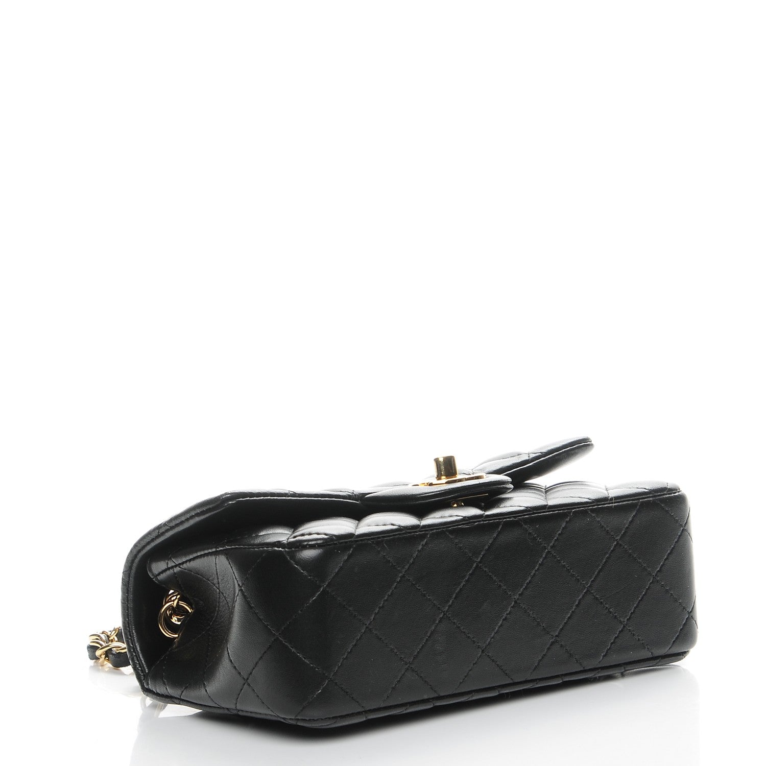 Chanel Lambskin Quilted Mini Rectangular Flap Black 4 of 7